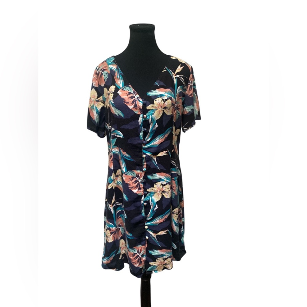 Roxy Floral Midi Dress NWT L